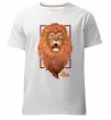 Мужская премиум футболка Lion Белый фото