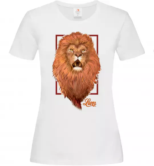 Женская футболка Lion Белый фото