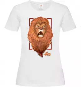Женская футболка Lion bright Белый фото