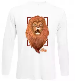 Лонгслив Лев ескіз Черный фото