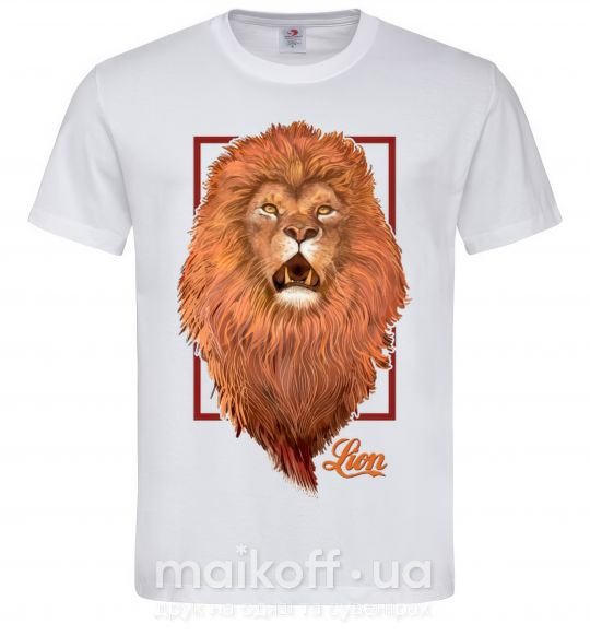 Мужская футболка Lion Белый фото