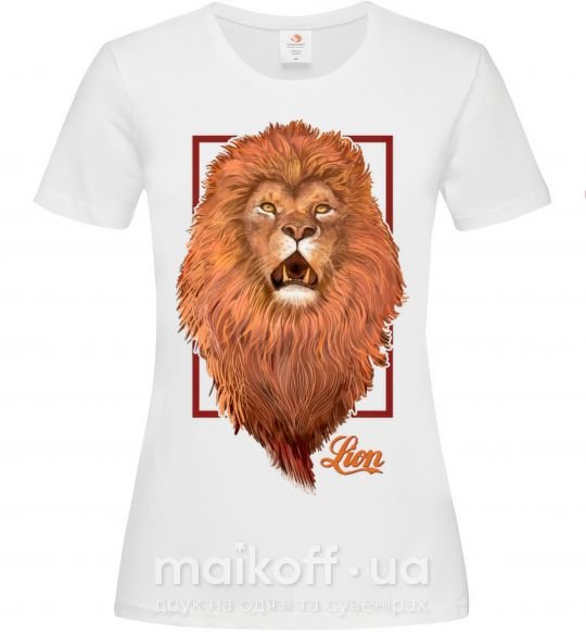 Жіноча футболка Lion Білий фото
