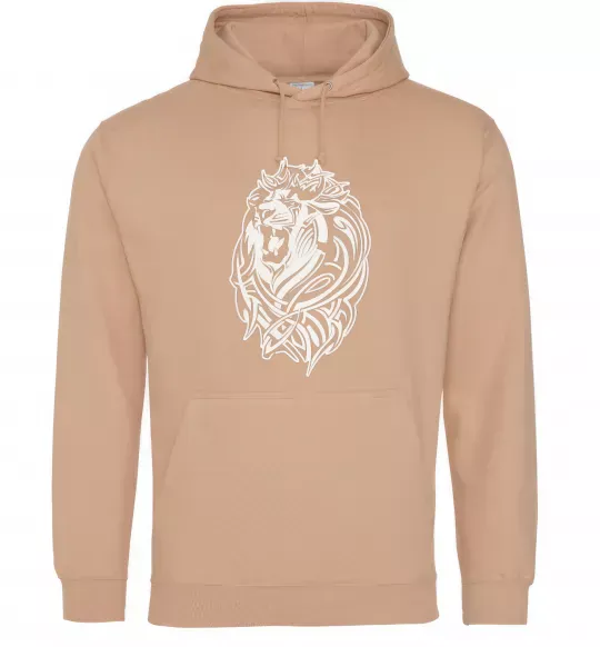 Мужская толстовка (худи) Lion wh Песочный фото
