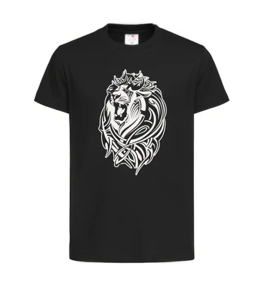 Детская футболка Lion wh Черный фото