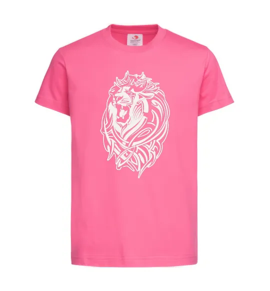 Детская футболка Lion wh Ярко-розовый фото