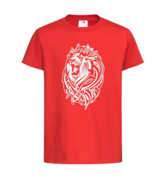 Детская футболка Lion wh Красный фото