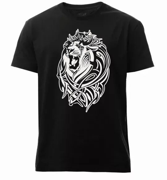 Мужская премиум футболка Lion wh Черный фото