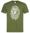 Мужская футболка Lion wh Оливковый фото