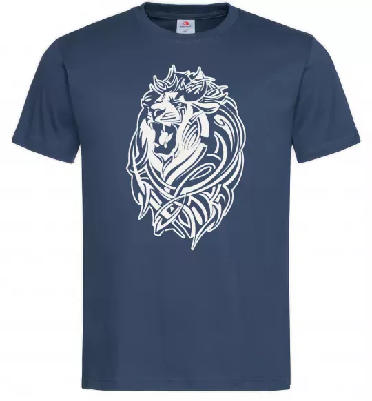 Мужская футболка Lion wh Темно-синий фото