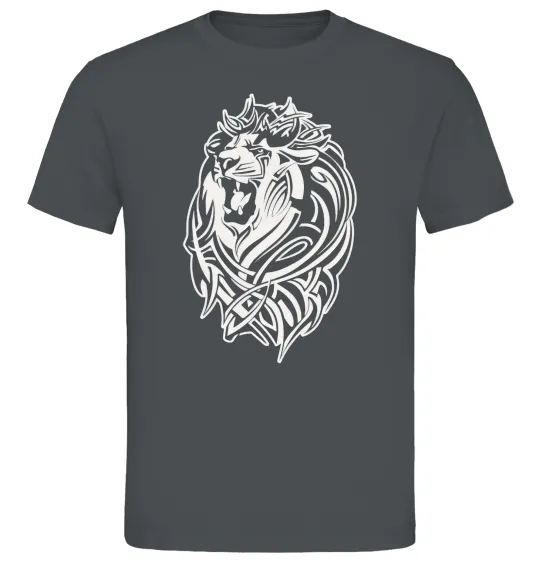 Мужская футболка Lion wh Графит фото