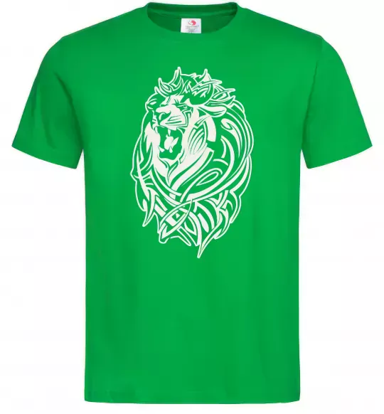 Мужская футболка Lion wh Зеленый фото
