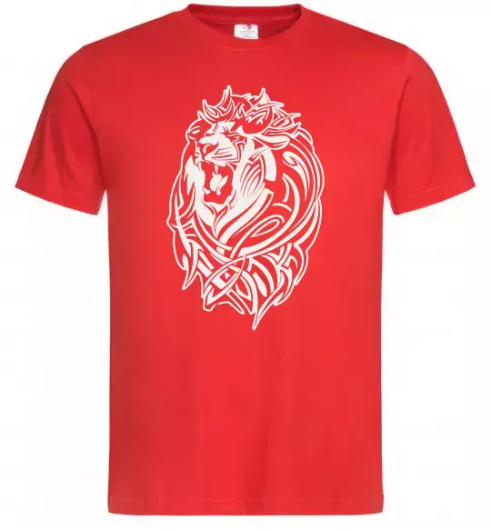 Мужская футболка Lion wh Красный фото