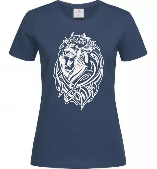 Женская футболка Lion wh Темно-синий фото