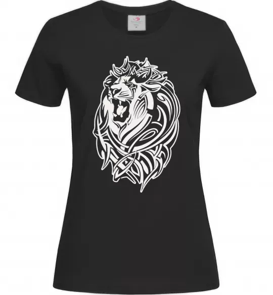 Женская футболка Lion wh Черный фото