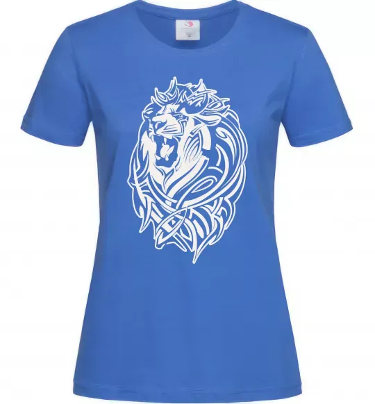 Женская футболка Lion wh Ярко-синий фото