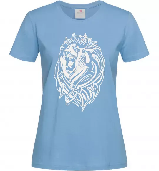 Женская футболка Lion wh Голубой фото