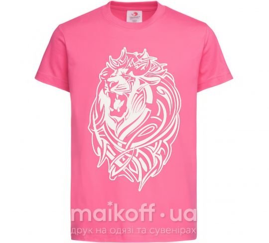 Дитяча футболка Lion wh Яскраво-рожевий фото