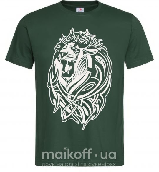 Мужская футболка Lion wh Темно-зеленый фото