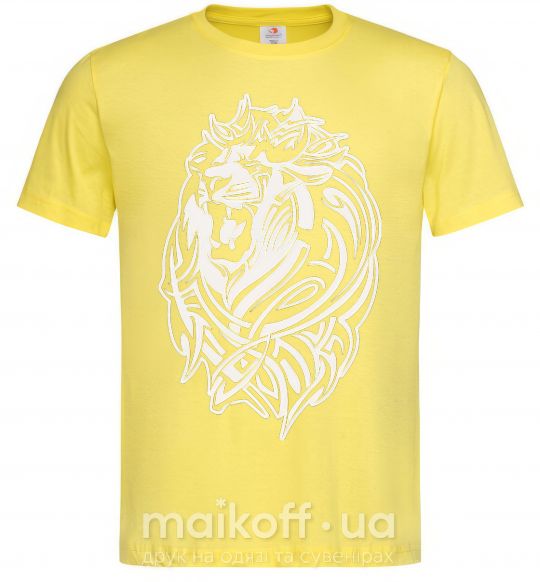 Мужская футболка Lion wh Лимонный фото