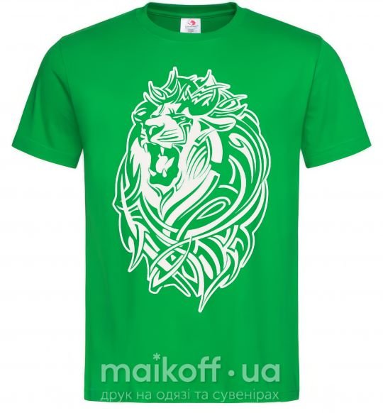 Мужская футболка Lion wh Зеленый фото