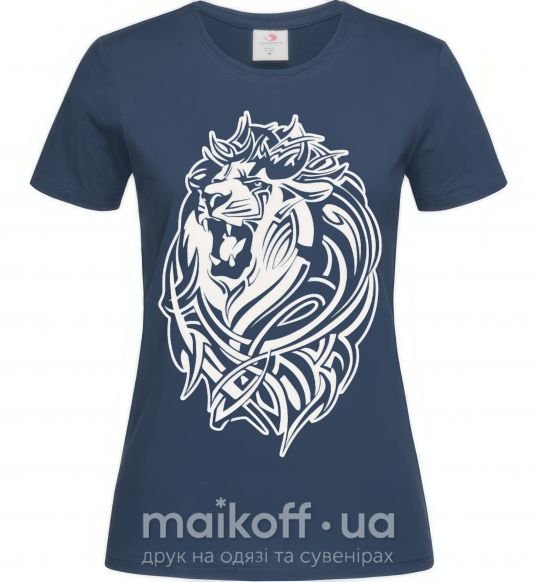 Жіноча футболка Lion wh Темно-синій фото