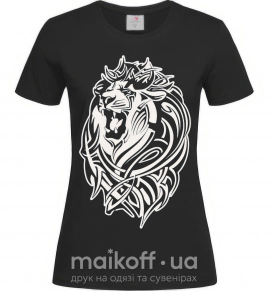 Женская футболка Lion wh Черный фото