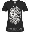 Жіноча футболка Lion wh Чорний фото