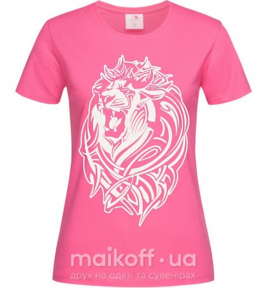Жіноча футболка Lion wh Яскраво-рожевий фото