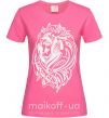 Женская футболка Lion wh Ярко-розовый фото