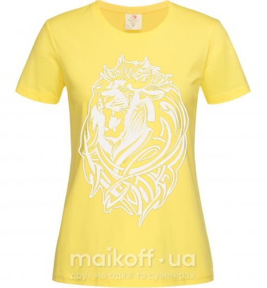 Женская футболка Lion wh Лимонный фото