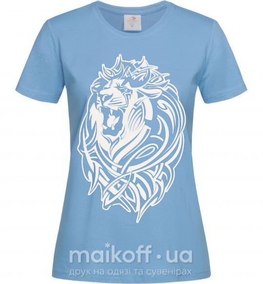 Женская футболка Lion wh Голубой фото