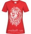 Женская футболка Lion wh Красный фото
