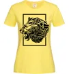Женская футболка Тигр рамка чорний Лимонный Женская футболка Тигр рамка чорний Лимонный фото