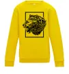 Детский Свитшот Тигр рамка чорний Солнечно желтый фото