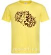 Мужская футболка Тигрица и тигренок Лимонный фото
