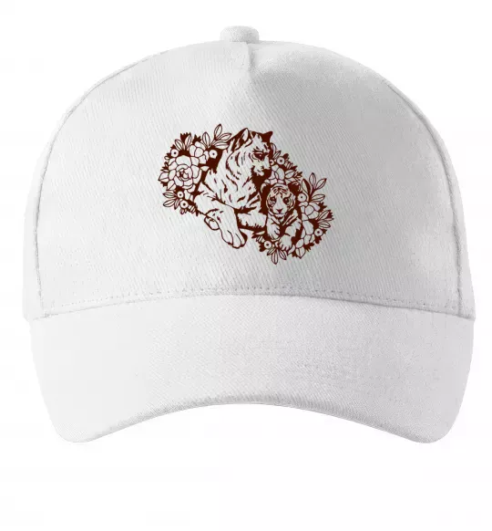 Кепка Тигриця й тигреня Белый фото