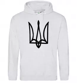 Мужская толстовка (худи) Герб малюнок Серый меланж фото