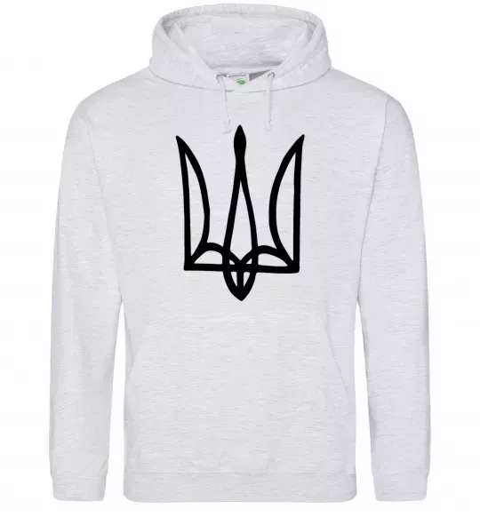 Женская толстовка (худи) Герб малюнок Серый меланж фото