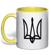 Чашка с цветной ручкой Герб малюнок Солнечно желтый фото