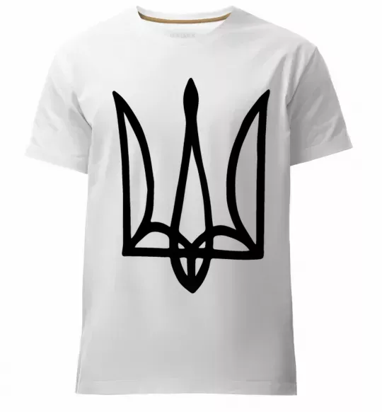 Мужская премиум футболка Герб малюнок Белый фото