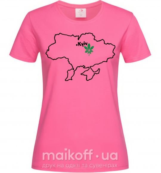 Жіноча футболка Киянин Яскраво-рожевий фото
