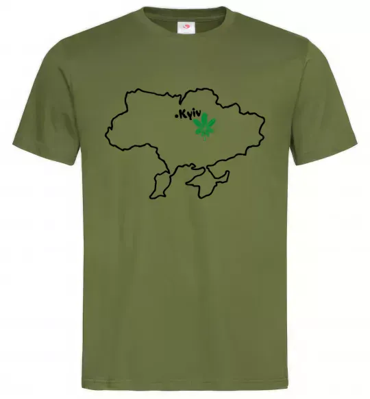 Мужская футболка Киянин Оливковый фото