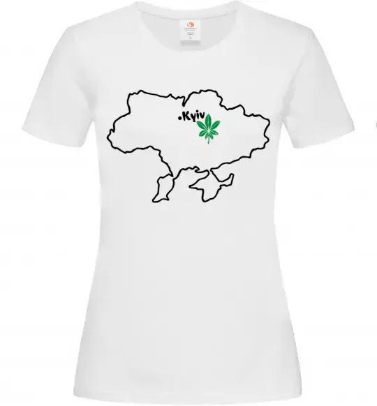 Жіноча футболка Киянин Білий фото