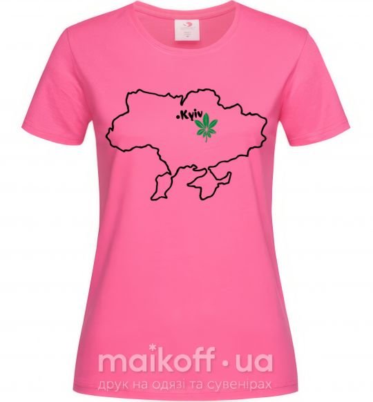 Женская футболка Киянин Ярко-розовый фото