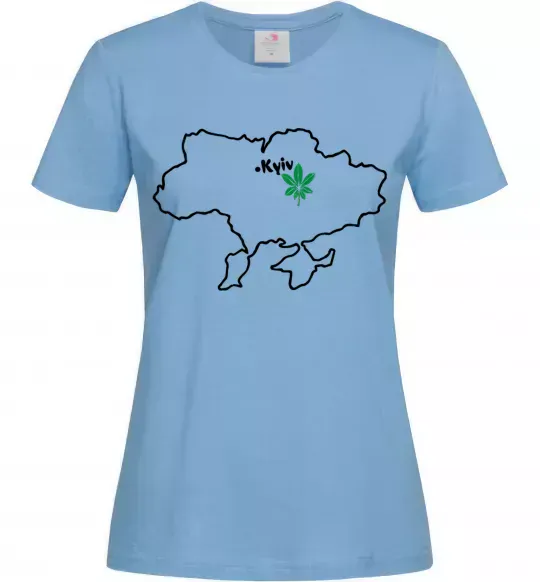 Жіноча футболка Киянин Блакитний фото