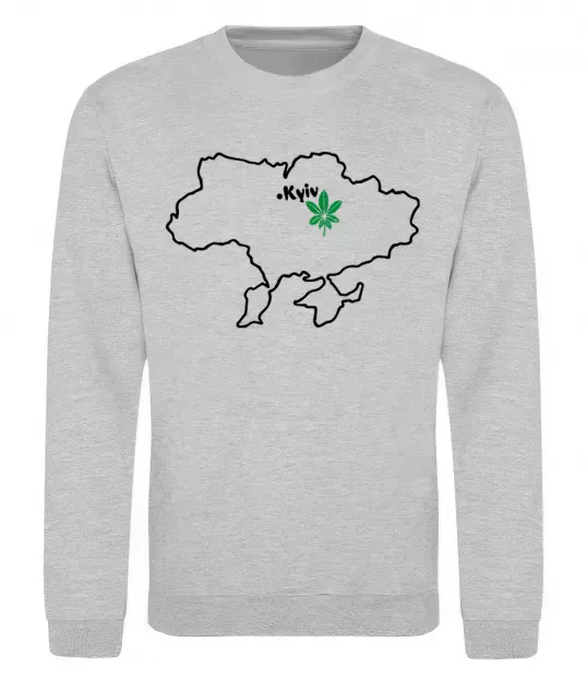 Свитшот Киянин Серый меланж фото