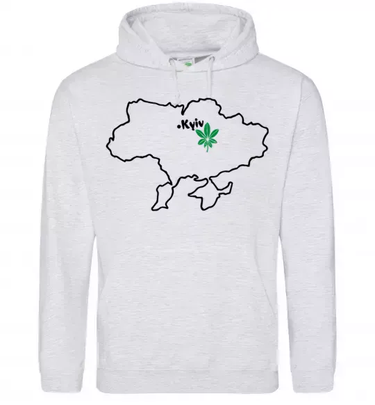 Жіноча толстовка (худі) Киянин Сірий меланж фото