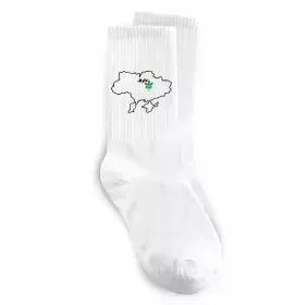 Носки Київ каштан емблема Белый фото Носки Київ каштан емблема Белый фото