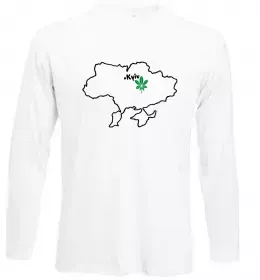 Лонгслів Київ райони міста Білий фото Лонгслів Київ райони міста Білий фото