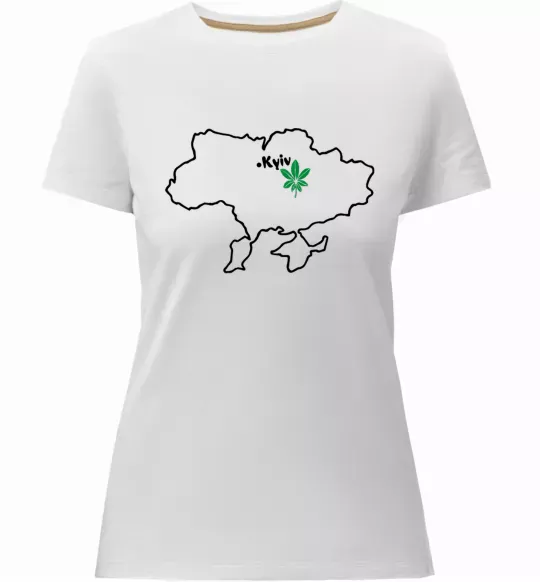 Женская премиум футболка Киянин Белый фото